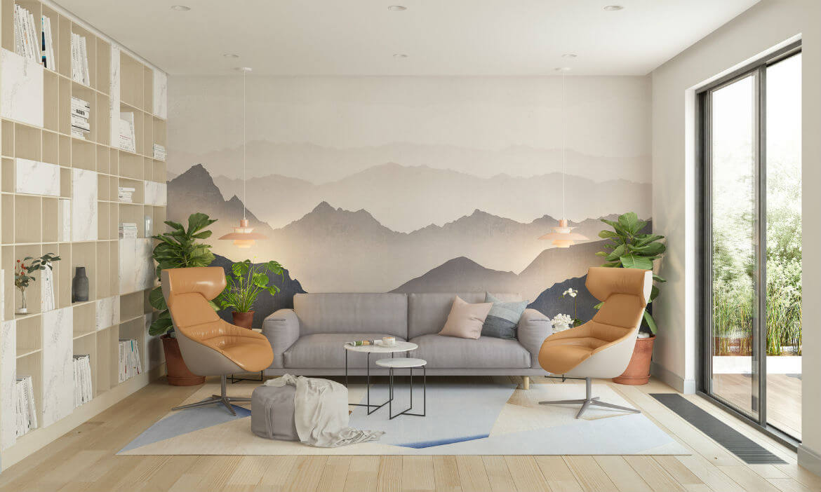 Decoración de interiores con papel pintado